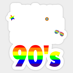 Gay Pride Marching LGBT Nineties Sticker